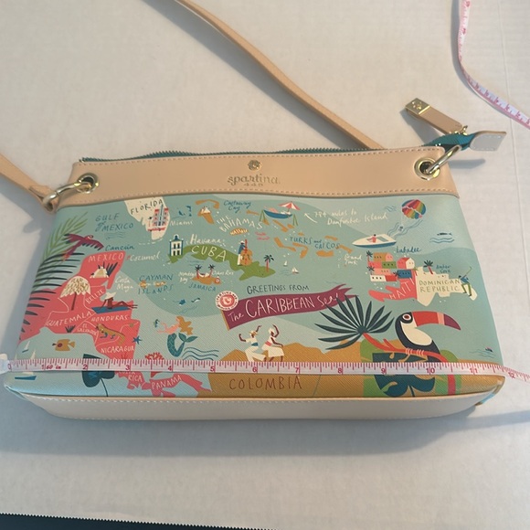 Spartina 449 Greetings From The Caribbean Sea Crossbody Bag NWOT - Picture 16 of 16